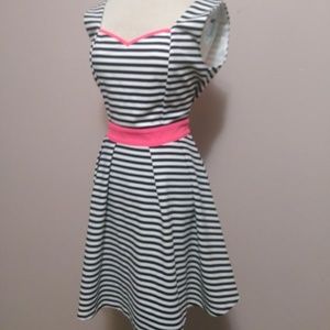 Tea & Cup stripped pink dress